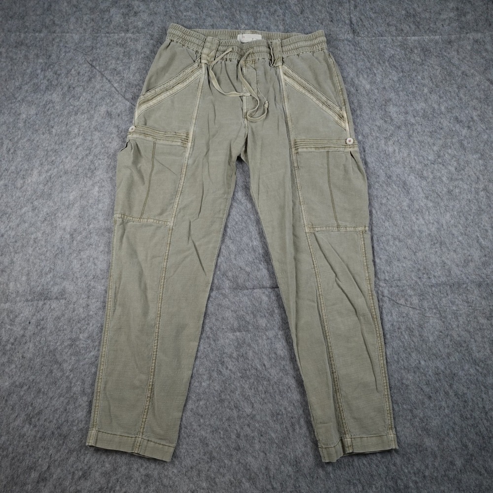 Anthropologie Pants Women 25 Green Cargo Utility Jogger Elastic Drawstring Army